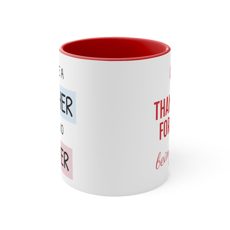 Mother's Day Gift | Red Accent Coffee Mug, 11oz