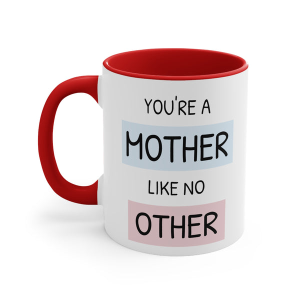 Mother's Day Gift | Red Accent Coffee Mug, 11oz