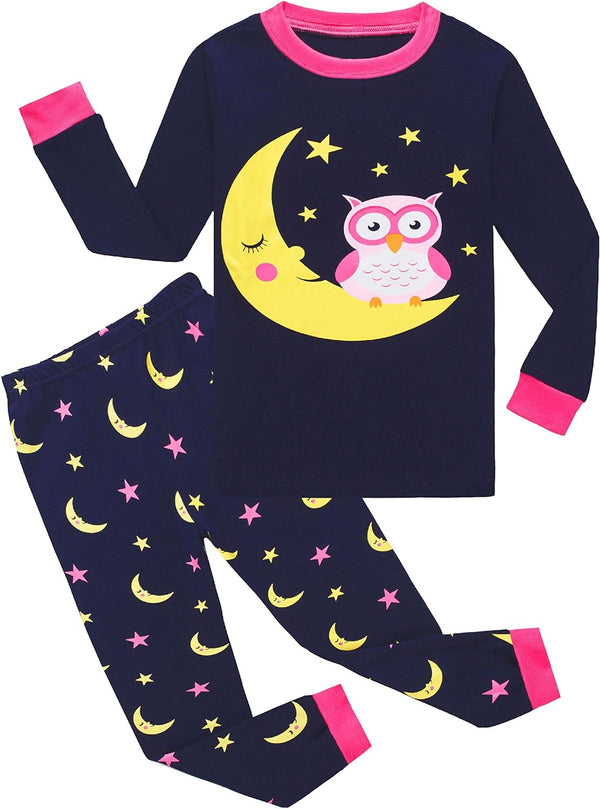 Kids & Toddler Girls Boys Pajamas 2 Piece Pjs Set 100% Cotton Sleepwear