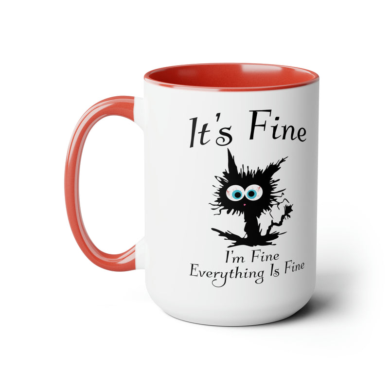 It's Fine | Two-Tone Coffee Mugs, 15oz