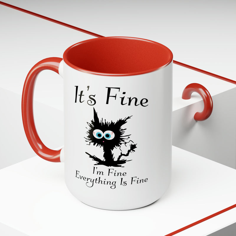 It's Fine | Two-Tone Coffee Mugs, 15oz