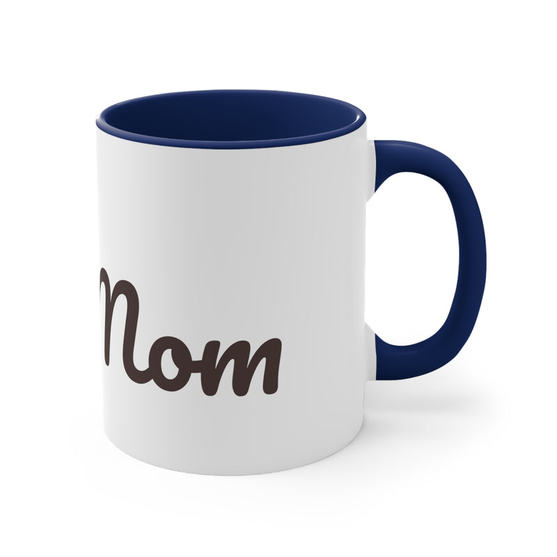 Dog Mom | Navy Accent Coffee Mug, 11oz