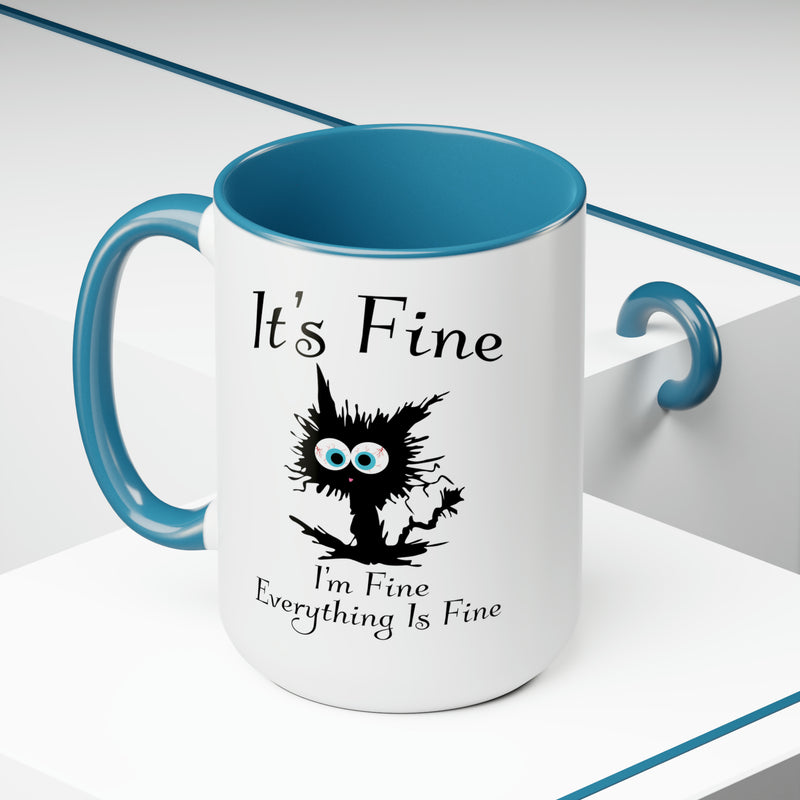 It's Fine | Two-Tone Coffee Mugs, 15oz