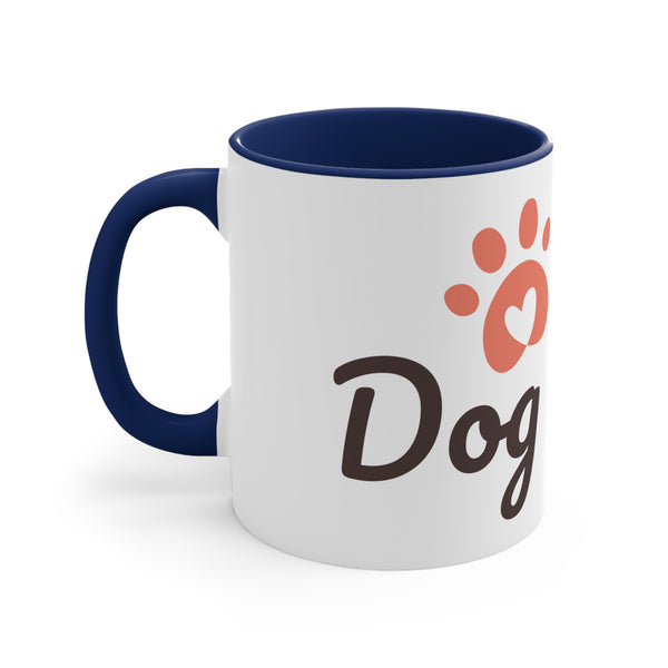 Dog Mom | Navy Accent Coffee Mug, 11oz