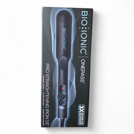 Bioionic OnePass Flat Iron 1.5” – Smooth, Sleek Hair in One Pass (MODEL - BS09-C (ST-OP-1.0))