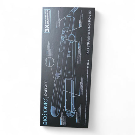 Bioionic OnePass Flat Iron 1.5” – Smooth, Sleek Hair in One Pass (MODEL - BS09-C (ST-OP-1.0))