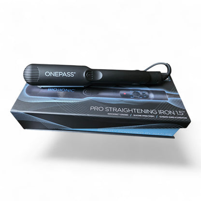 Bioionic OnePass Flat Iron 1.5” – Smooth, Sleek Hair in One Pass | Free Shipping
