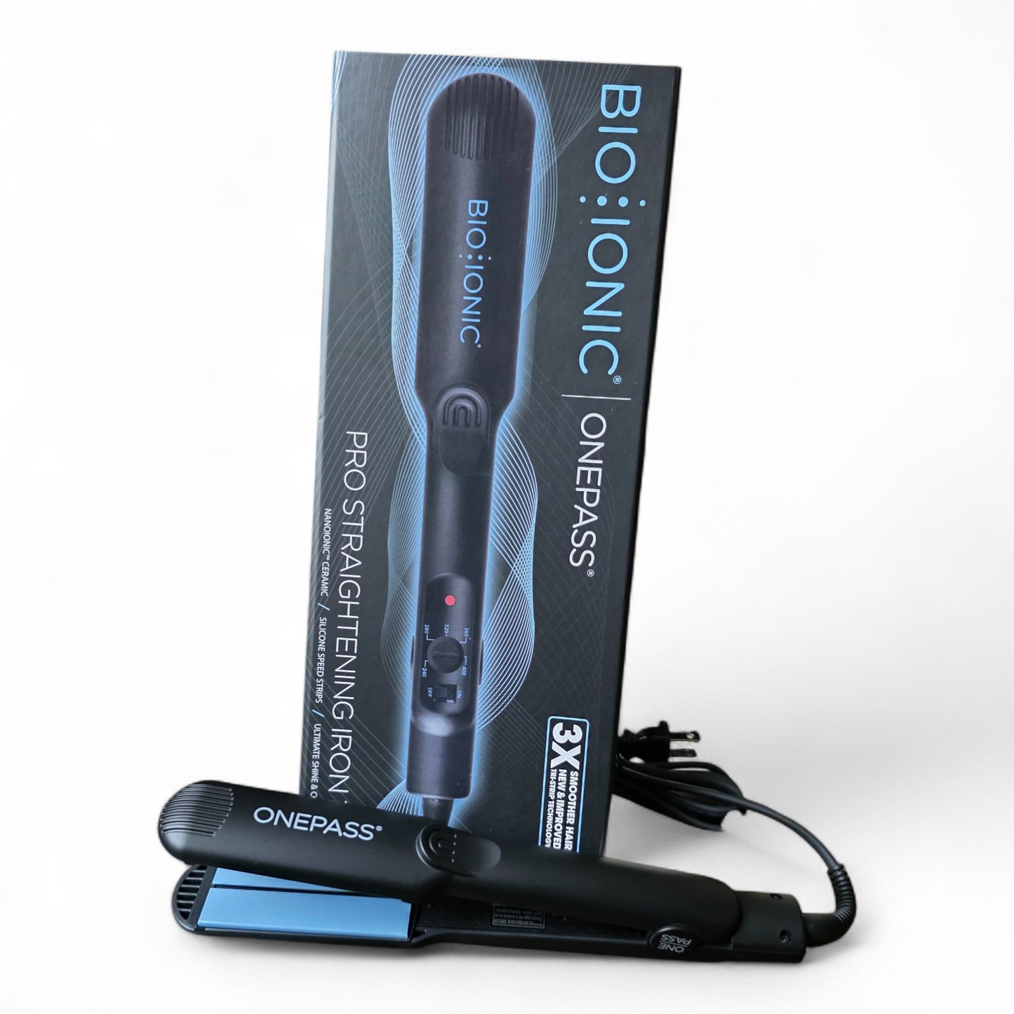 Bioionic OnePass Flat Iron 1.5” – Smooth, Sleek Hair in One Pass | Free Shipping