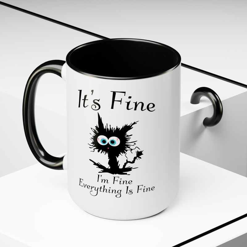 It's Fine | Two-Tone Coffee Mugs, 15oz