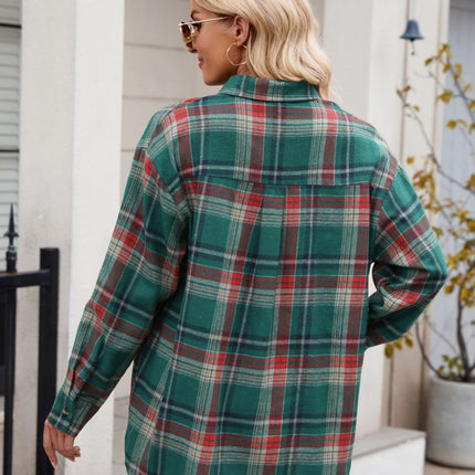 Mandy Plaid Button Up Long Sleeve Shirt