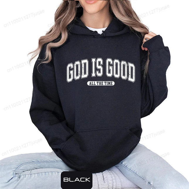 Retro Christian Sweatshirt,God Is Good All the Time Hoodie