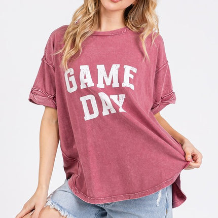 Mittoshop GAME DAY Round Neck Short Sleeve T-Shirt