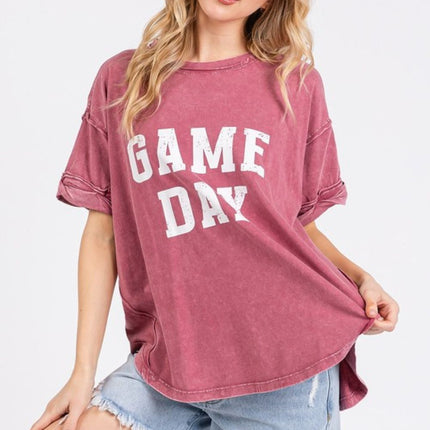 Mittoshop GAME DAY Round Neck Short Sleeve T-Shirt