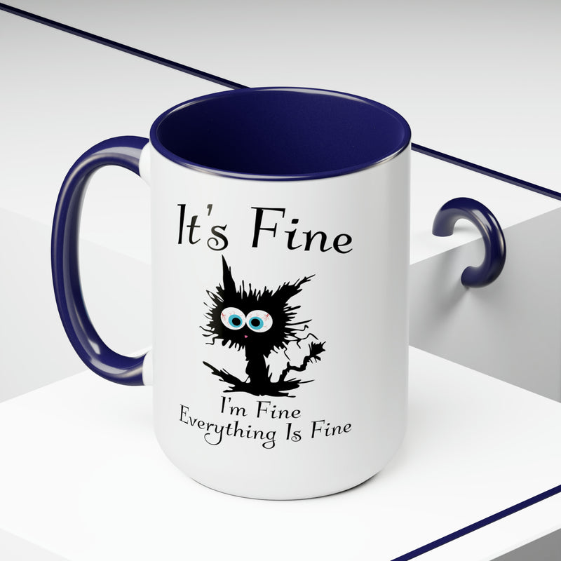 It's Fine | Two-Tone Coffee Mugs, 15oz