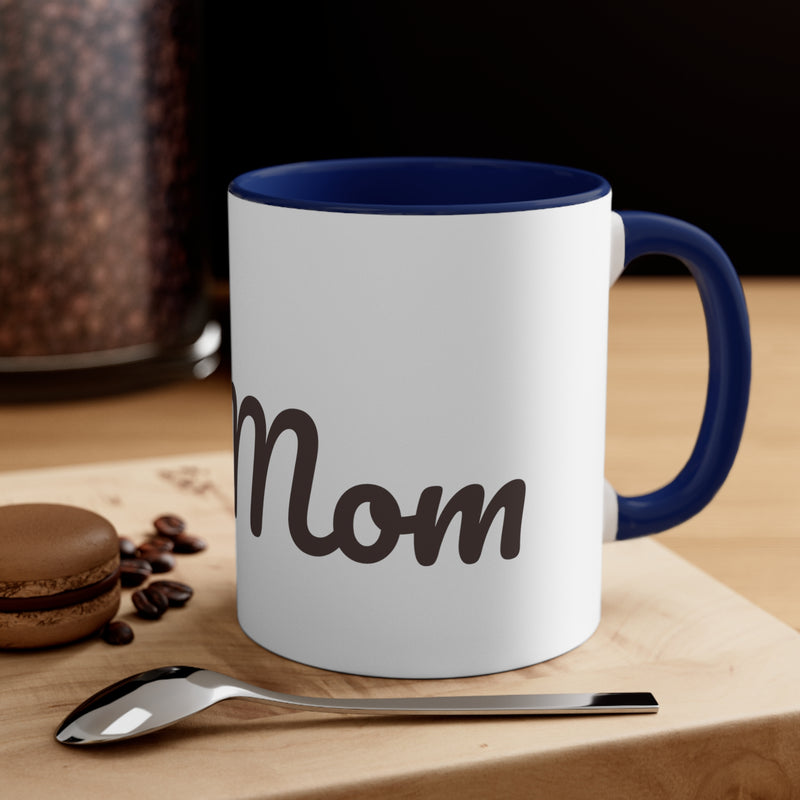 Dog Mom | Navy Accent Coffee Mug, 11oz