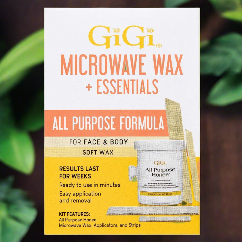 Gigi All Purpose Microwave Wax Essentials Kit For Face & Body Soft Wax