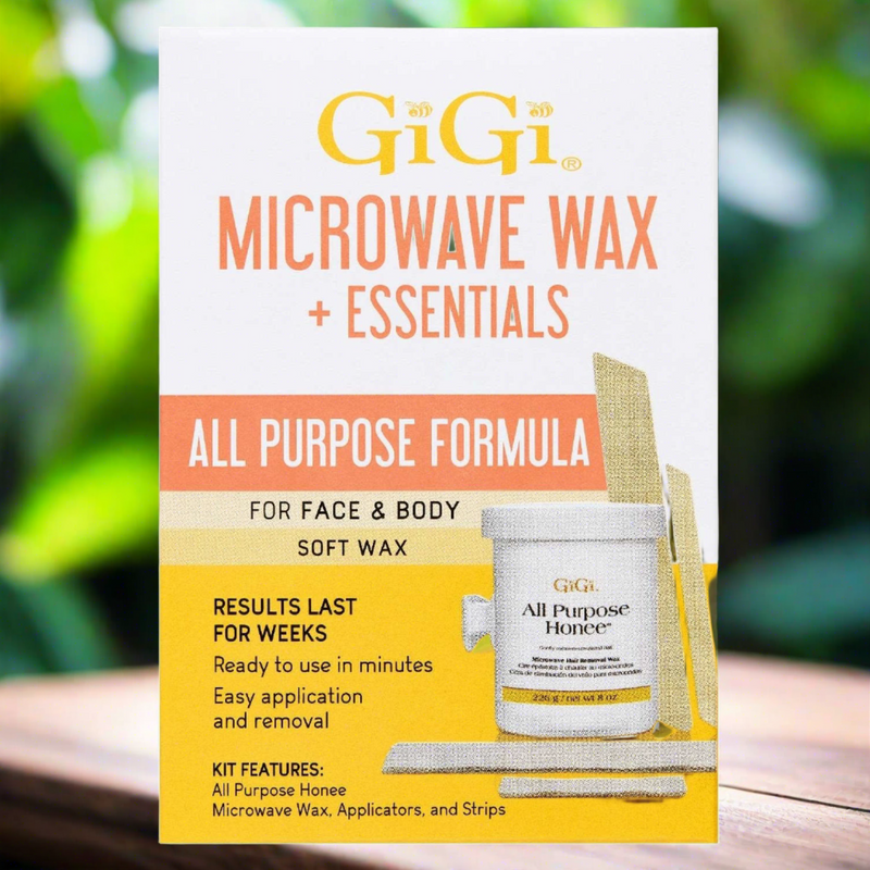 Gigi All Purpose Microwave Wax Essentials Kit For Face & Body Soft Wax