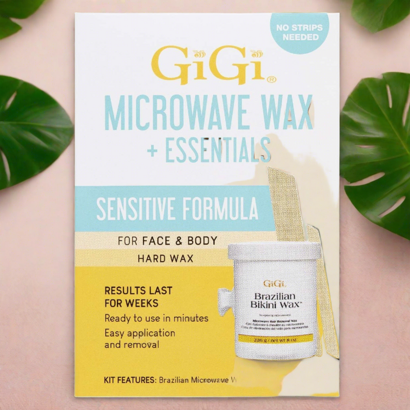 Gigi Sensitive Microwave Wax  Essentials Kit For Face & Body Hard Wax