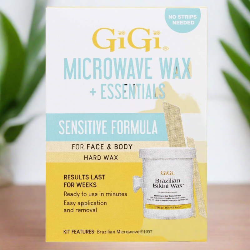 Gigi Sensitive Microwave Wax  Essentials Kit For Face & Body Hard Wax