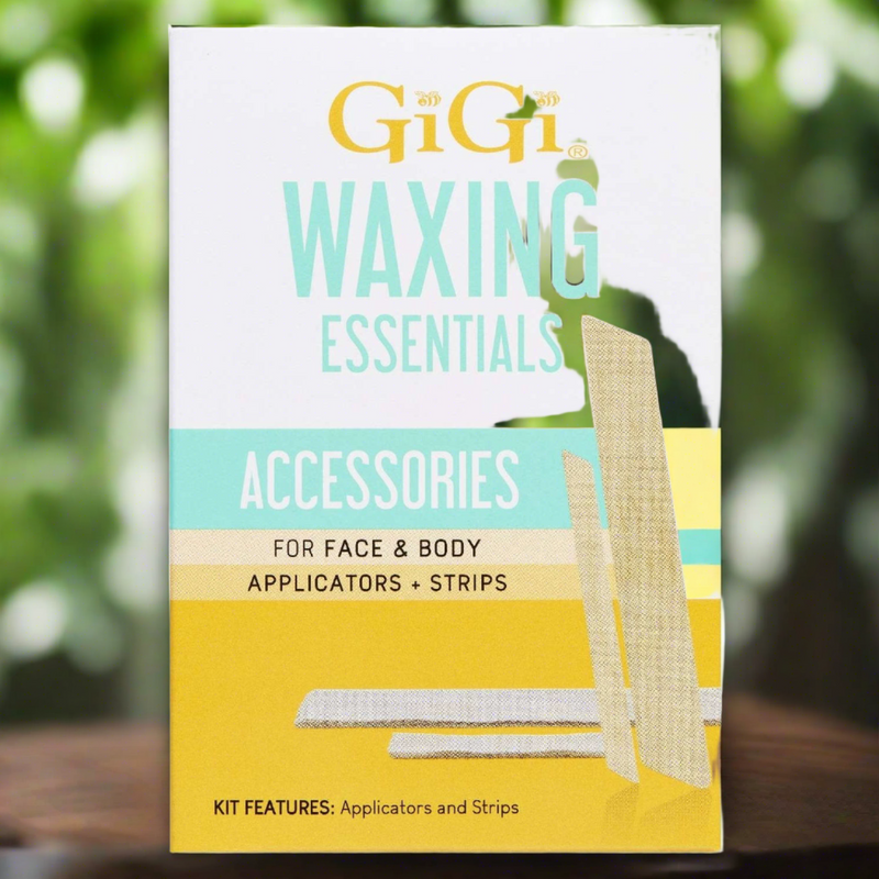 Gigi Waxing Essentials Accessories Kit for Face & Body Applicators + Strips