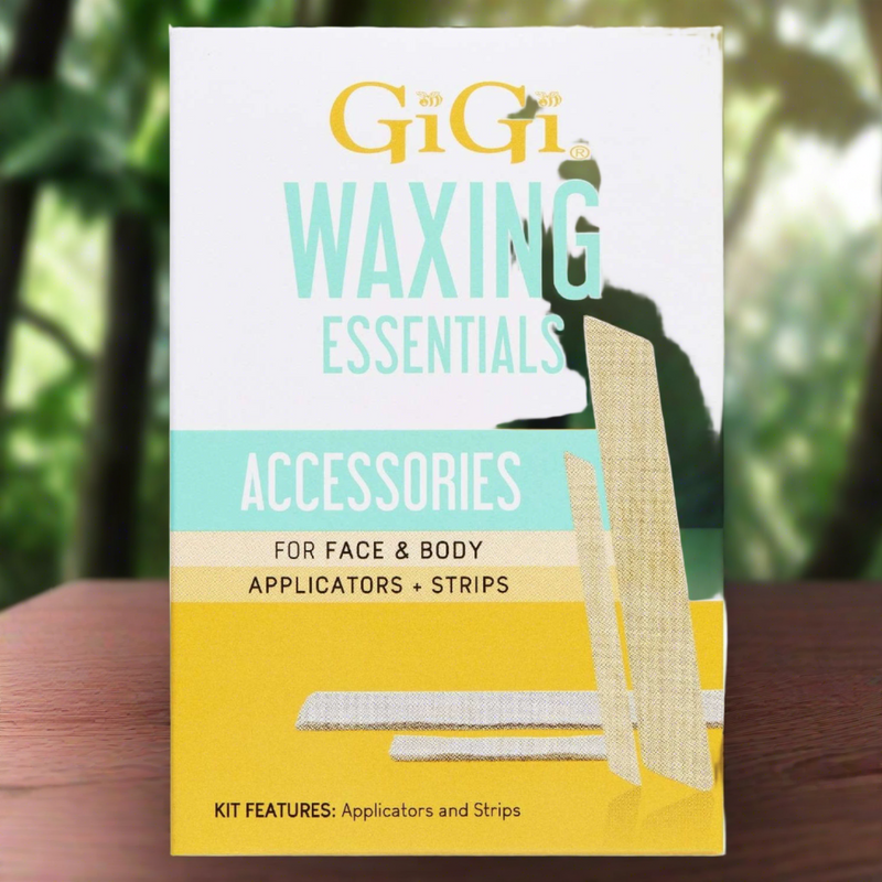 Gigi Waxing Essentials Accessories Kit for Face & Body Applicators + Strips