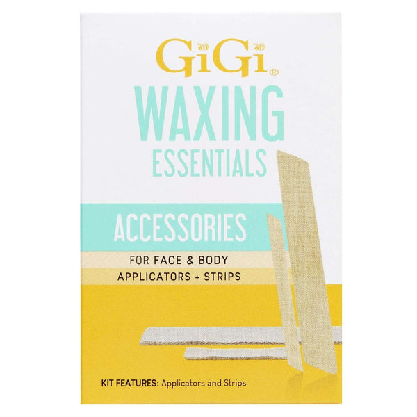 Gigi Waxing Essentials Accessories Kit for Face & Body Applicators + Strips