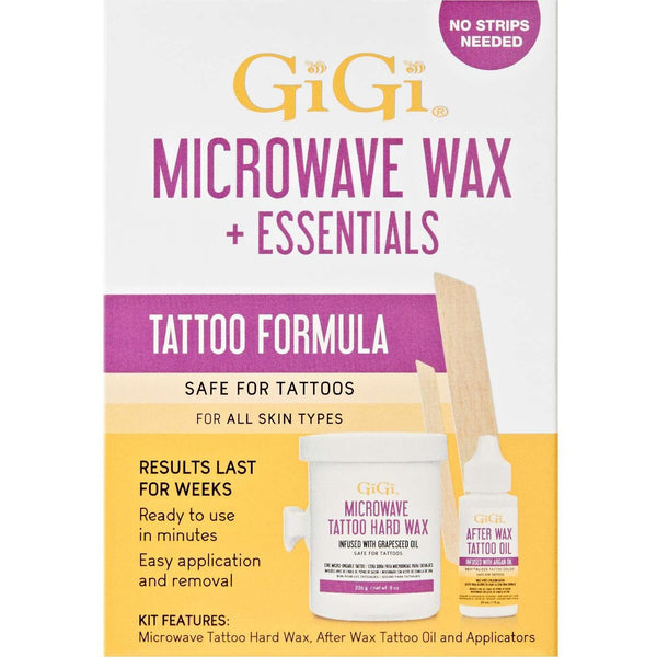 Gigi Tattoo Microwave Wax Essentials Kit Tattoo Formula for All Skin Types