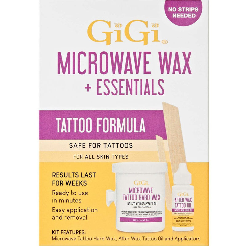 Gigi Tattoo Microwave Wax Essentials Kit Tattoo Formula for All Skin Types