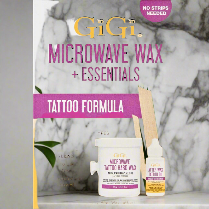 Gigi Tattoo Microwave Wax Essentials Kit Tattoo Formula for All Skin Types