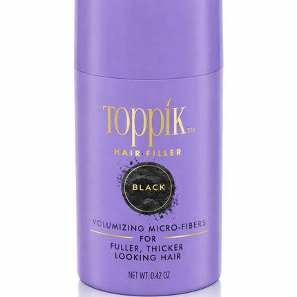 Toppik Hair Filler Volumizing Micro-Fibers Black 0.42 oz – Fuller, Thicker Looking Hair