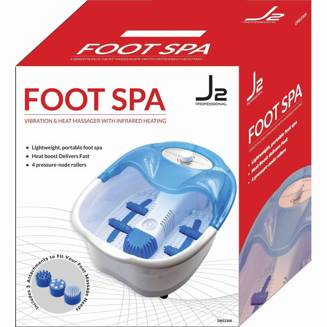 J2 Foot Spa Massager w/ Heat & Vibration Infrared Heating Portable Foot Soaker