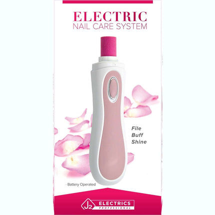 J2 Electric Nail Care System File Buff Shine Battery Operated Manicure Tool