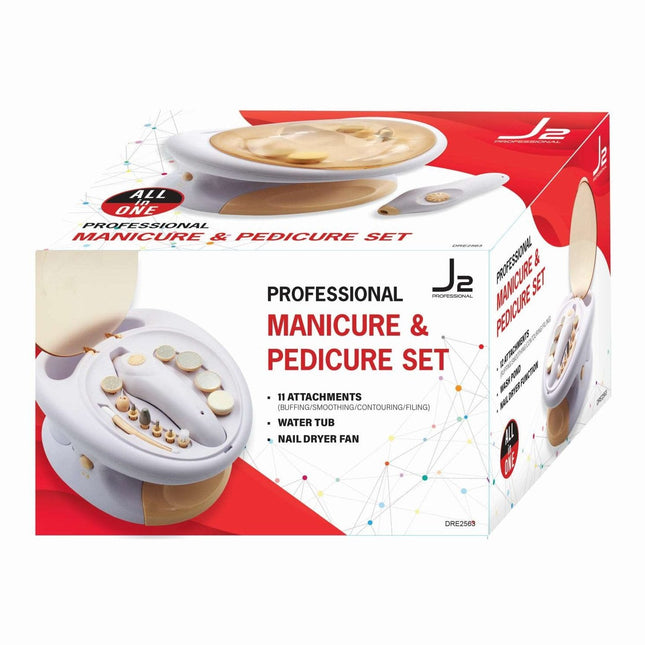 J2 Professional Manicure & Pedicure Set All-in-One Nail Care Kit