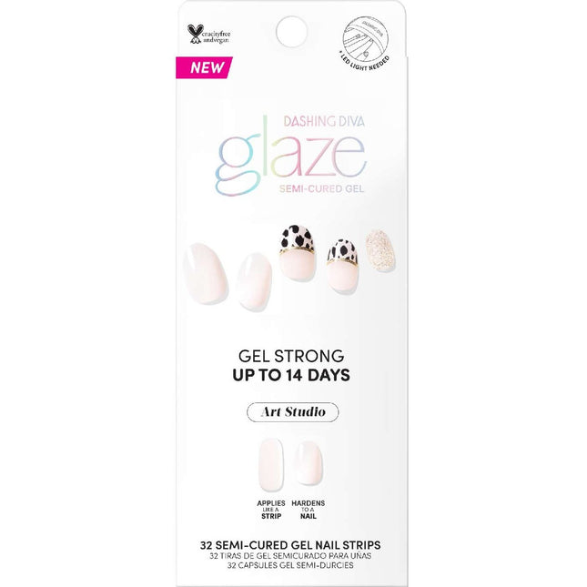Dashing Diva Glaze Art Amber Delight - 32 SEMI-CURED GEL NAIL STRIPS