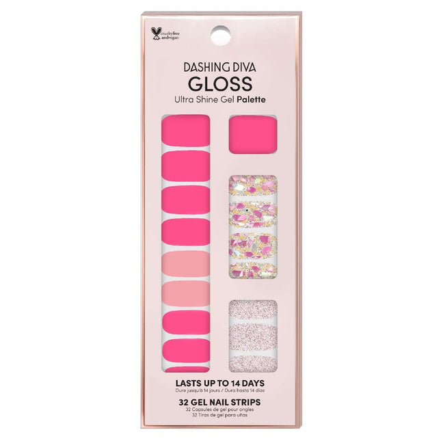 Dashing Diva Gloss Palette Palm Beach - 32 GEL NAIL STRIPS