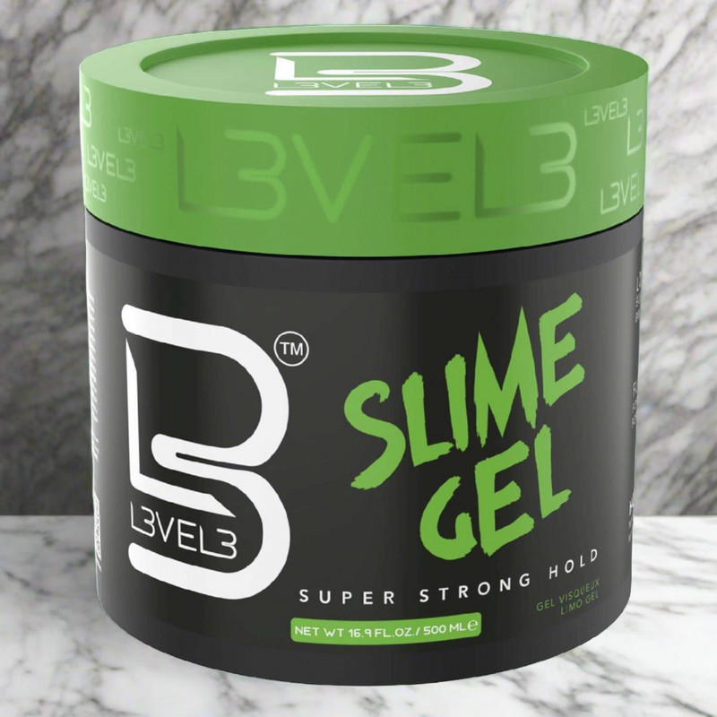 L3Vel3 Slime Gel Super Strong 16.97 Oz - Ultimate Hold and Definition for Your Style