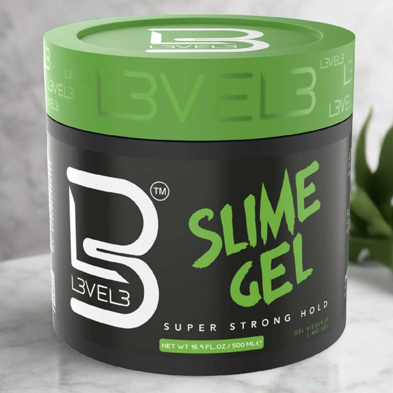 L3Vel3 Slime Gel Super Strong 16.97 Oz - Ultimate Hold and Definition for Your Style