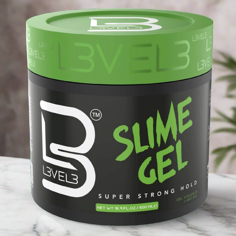 L3Vel3 Slime Gel Super Strong 16.97 Oz - Ultimate Hold and Definition for Your Style