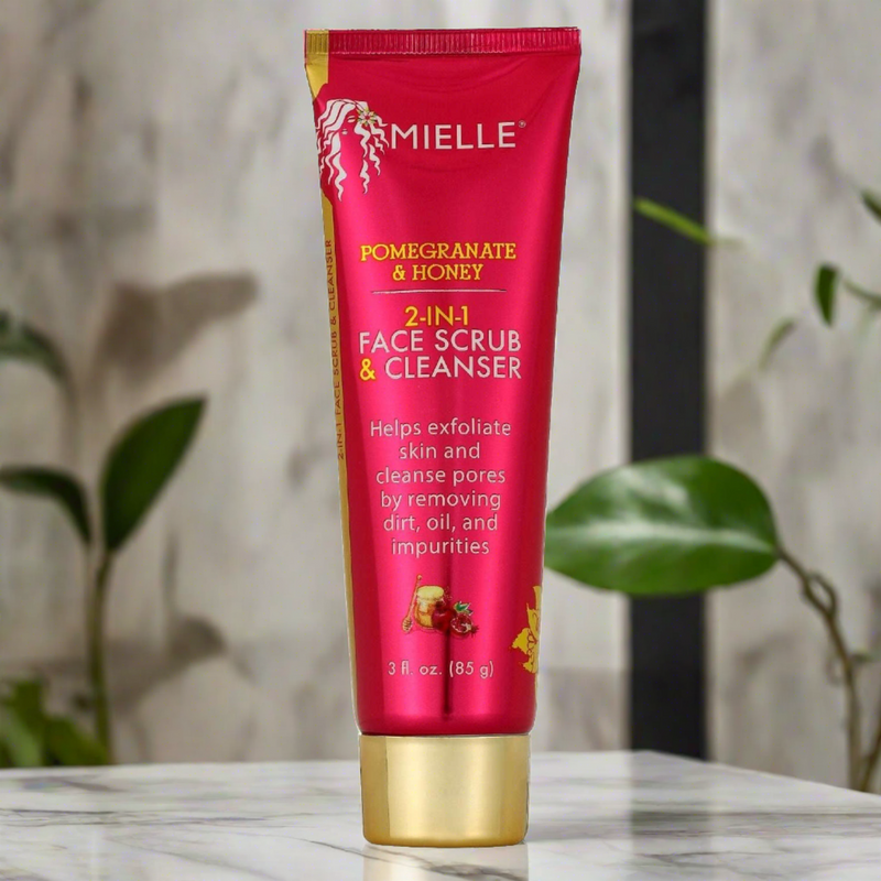 Mielle Pomegranate Honey 2-In-1 Face Scrub  Cleanser 3.0 Fl Oz