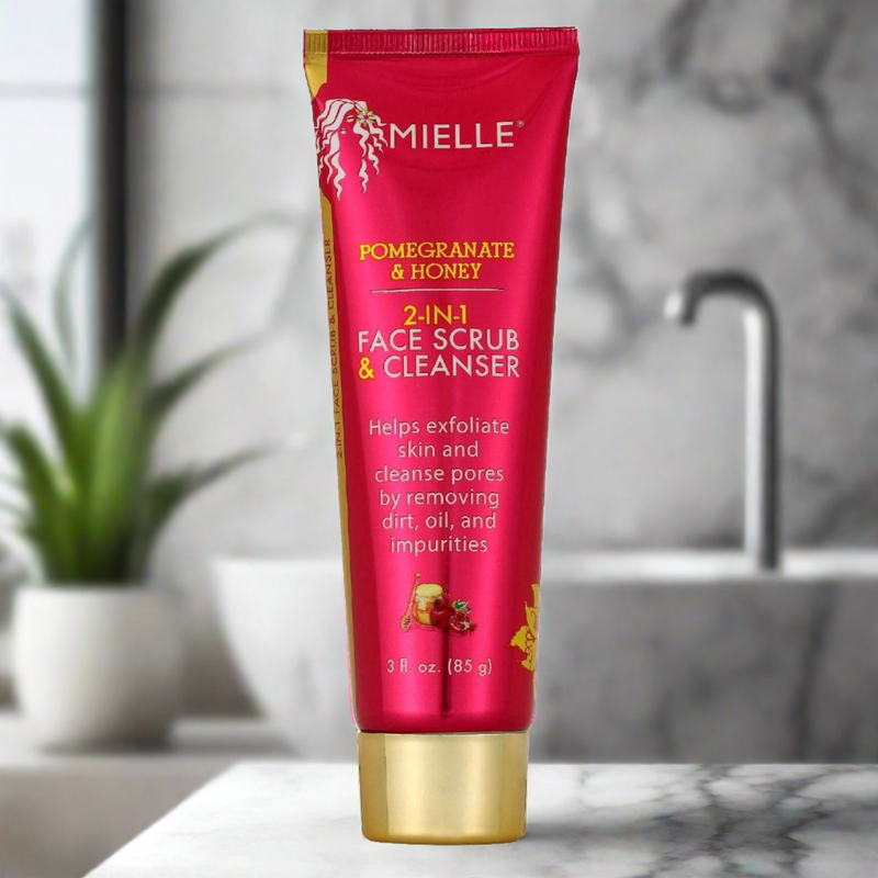 Mielle Pomegranate Honey 2-In-1 Face Scrub  Cleanser 3.0 Fl Oz