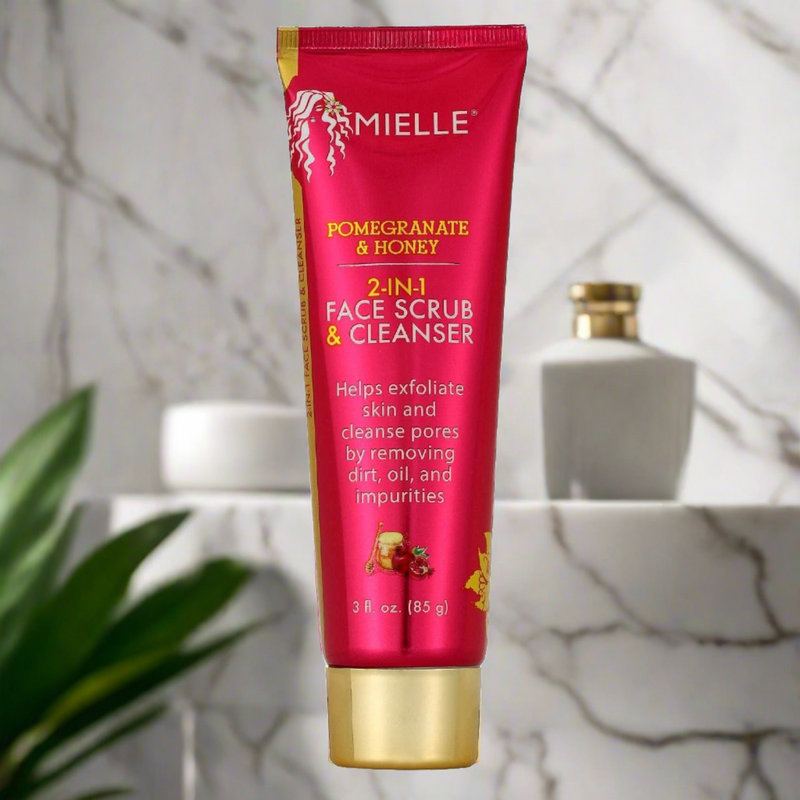 Mielle Pomegranate Honey 2-In-1 Face Scrub  Cleanser 3.0 Fl Oz