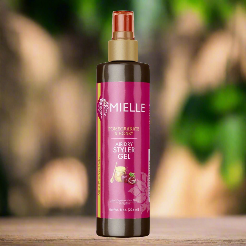 Mielle Pomegranate Honey Air Dry Styler Gel 8.0 Oz - Enhance Curls & Control Frizz Naturally