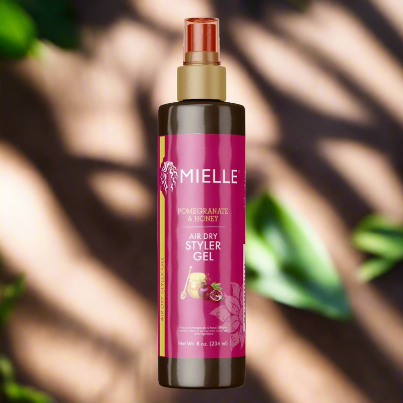 Mielle Pomegranate Honey Air Dry Styler Gel 8.0 Oz - Enhance Curls & Control Frizz Naturally