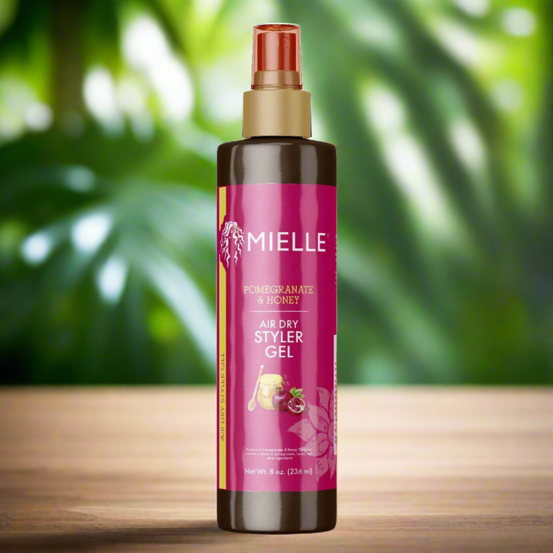 Mielle Pomegranate Honey Air Dry Styler Gel 8.0 Oz - Enhance Curls & Control Frizz Naturally