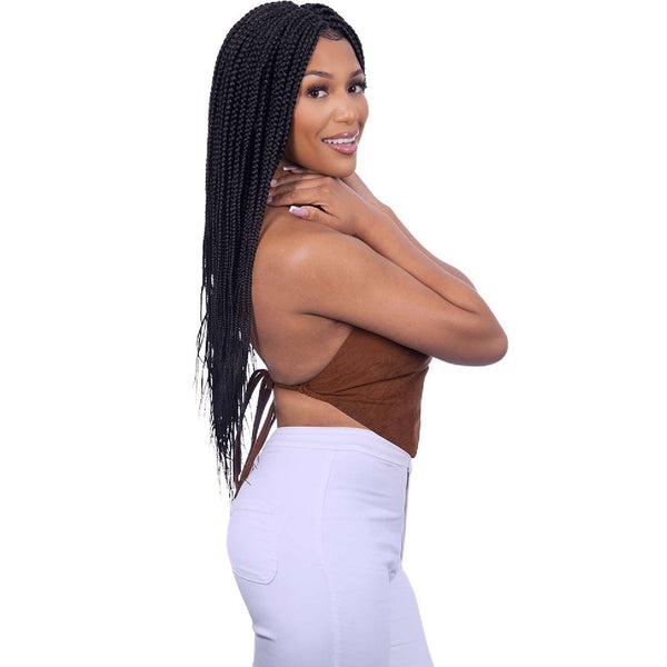 Queen B Lace Wig Qlw313 Box Braid 26Inch-#1B