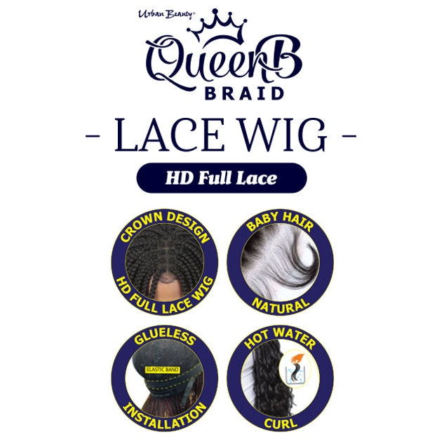 Queen B Lace Wig Qlw313 Box Braid 26Inch-