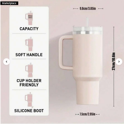 Gift Giving Multicolor Square Shape 40oz Stainless Steel Insulated Tumbler Ideal for Mother's Day, Birthday & Graduation Gift