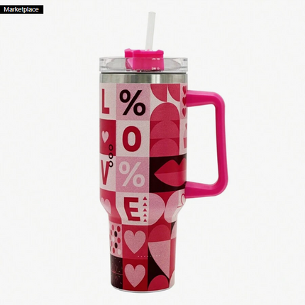 Gift Giving Multicolor Square Shape 40oz Stainless Steel Insulated Tumbler Ideal for Mother's Day, Birthday & Graduation Gift