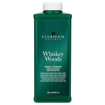 Clubman Reserve Whiskey Woods Cornstarch Powder, Post-Shave Grooming for Men