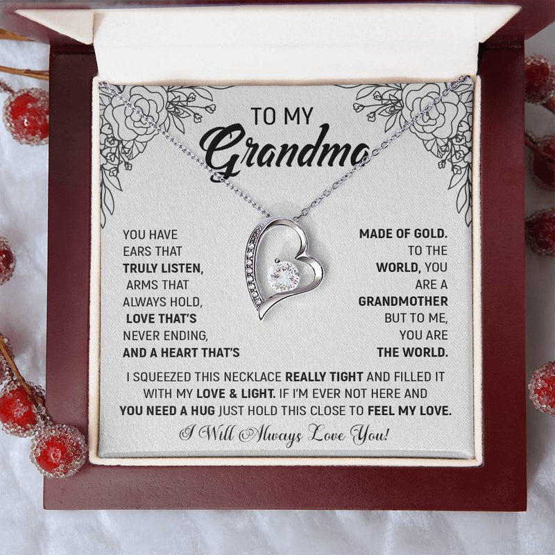 To My Grandma, I Will Always Love You | Forever Love Necklace with On Demand Message Card